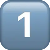 Émoji chiffre 1 bleu