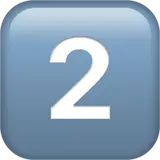 Émoji chiffre 2 bleu