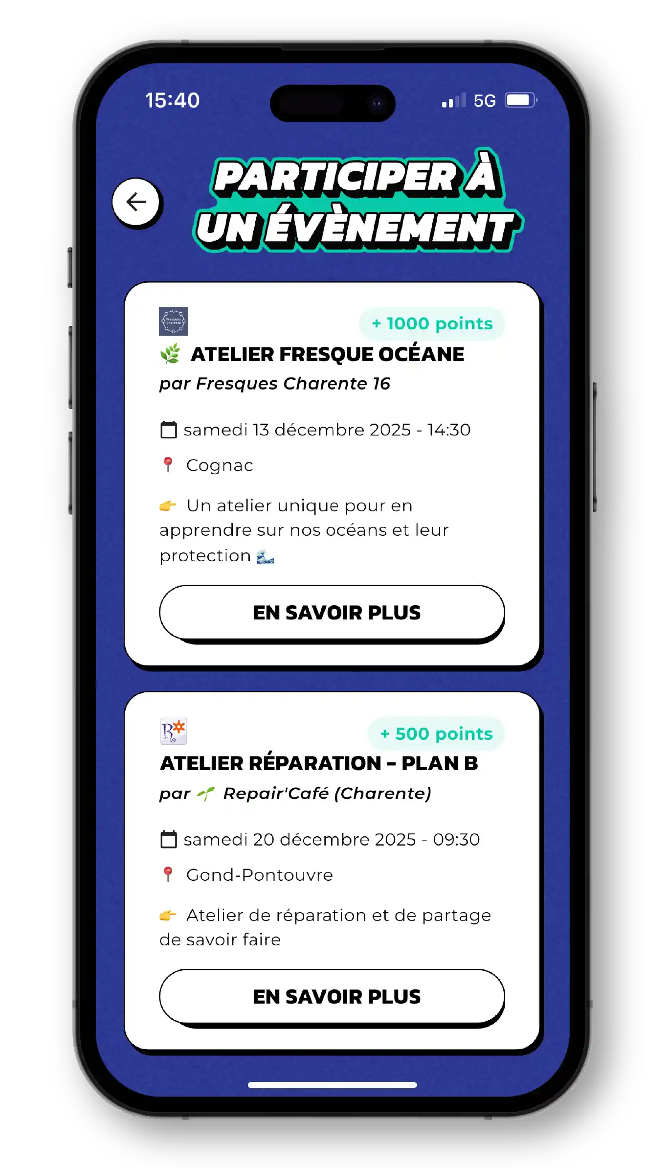 mockup ateliers & events