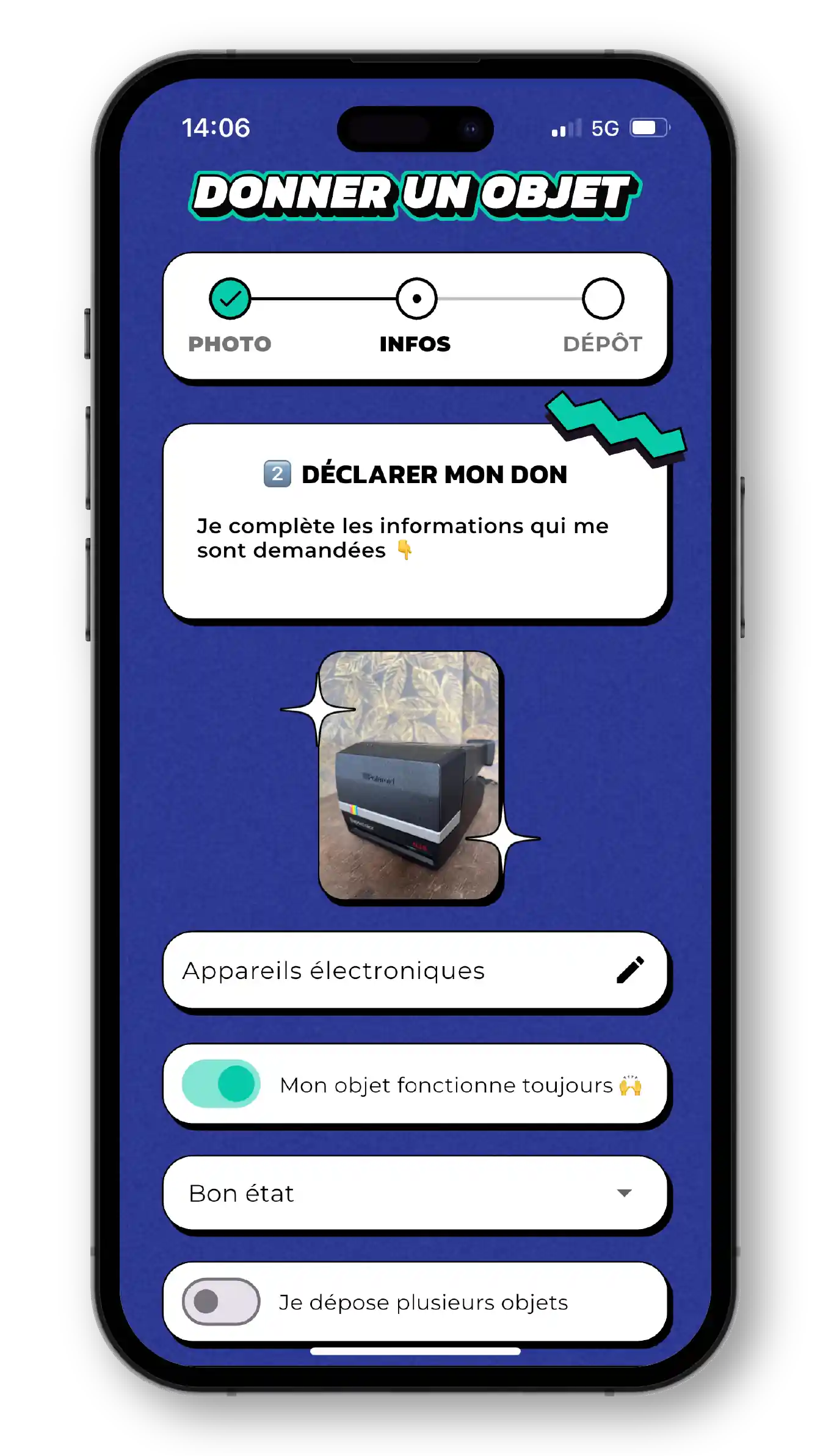 mockup donner un objet